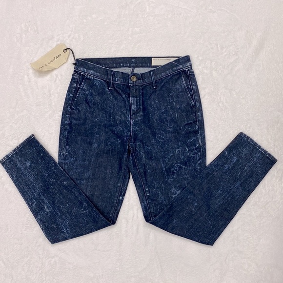 NWT Rag and Bone Ice Dash Trouser Ice Blue Denim Jeans Women's Size 25 ! - Picture 3 of 13